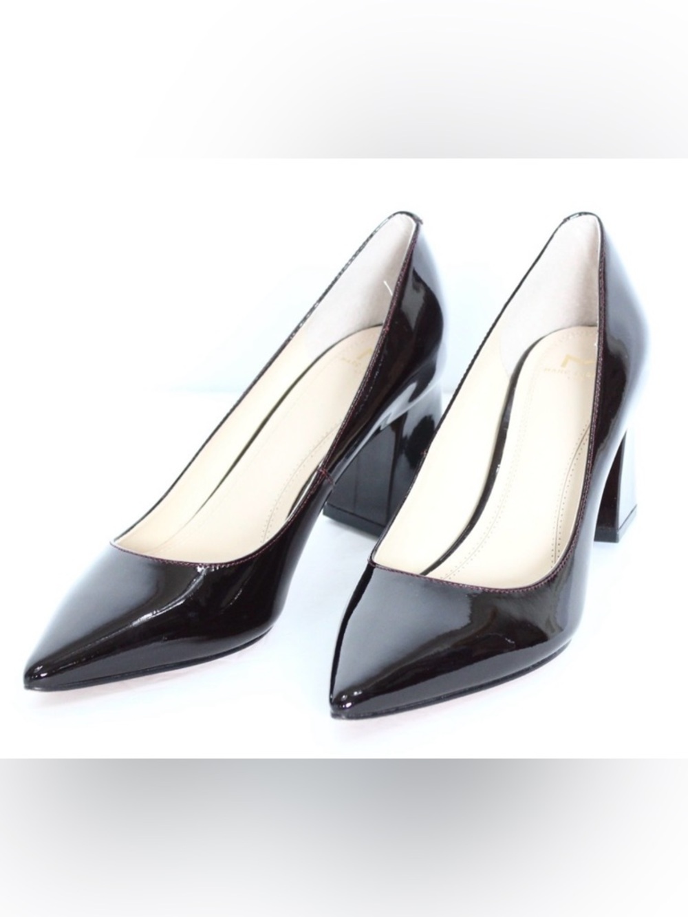 Marc Fisher - Dark Purple Patent Leather Block Heels - size 6 - GUC - Picture 2 of 7